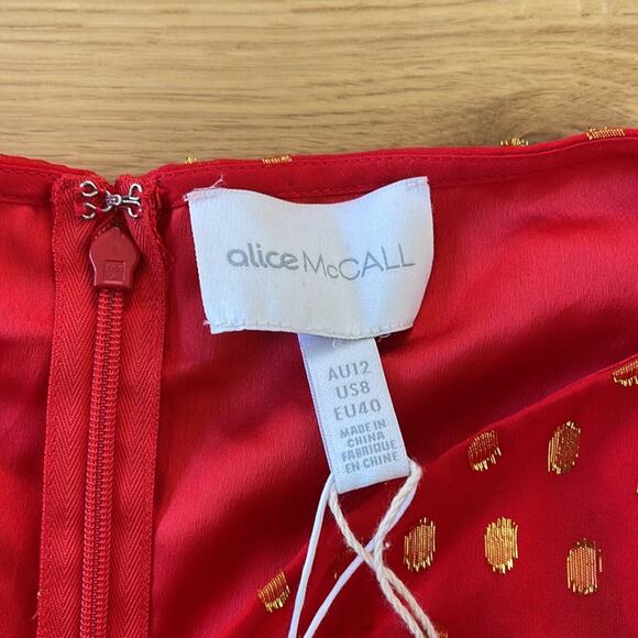 Alice McCall Red Silk “I feel it coming” Dress - Picture 10 of 16